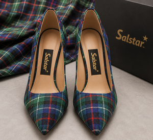 Vente en gros de chaussures à talons aiguilles pour femmes, spéciales mariage écossais, à motif tartan, à bout pointu, personnalisables (marque, logo, motif tartan) - Product Image 1