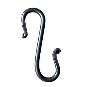 Gancho de hierro con acabado en polvo negro mate en forma de J para colgar en la pared, organizador de ropa, organizador de llaves, para armario. - Product Image 3