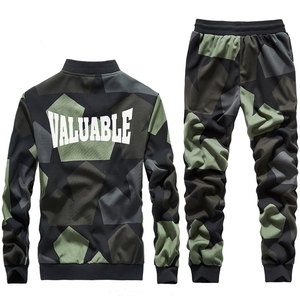 Conjunto Deportivo 2 en 1 para Hombre, Sudadera con Cierre y Mangas Largas, Bolsillos Laterales, Ropa Casual Transpirable de Invierno, 100% Algodón - Product Image 5