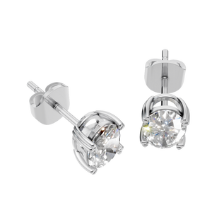 Bijoux de luxe, testeur de diamants, prix de gros, D Oval Moissanite, serti de diamants, boucles d'oreilles classiques en or 14 carats, fermoir à vis, cadeau - Product Image 3