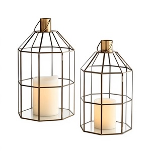 Lanterne en fer unique très vendue pour la décoration de Noël à la maison, imperméable et faite à la main, écologique, a R International AR-1038 - Product Image 5