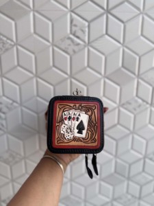 Estuche Compacto de Joyería de Cuero Genuino a la Moda, Estuche de Almacenamiento Duradero con Cierre de Cremallera y Diseño Vintage Hecho a Mano - Product Image 3