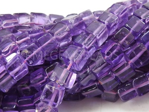 Perles en forme de cube lisses en améthyste, pierre cubique ombrée, pierre naturelle violette, fournitures pour la fabrication de bijoux, grossiste PME GemsBeads - Product Image 5