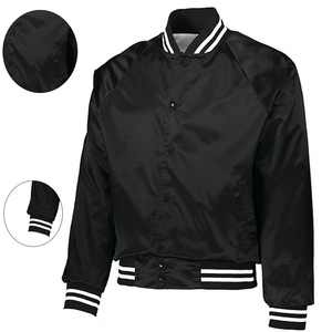 <b>Women</b> Baseball <b>Jacket</b> Satin Varsity Style Windbreaker Raglan Sleeve Casual Team <b>Jacket</b> Custom Logo OEM Outerwear - Product Image 3