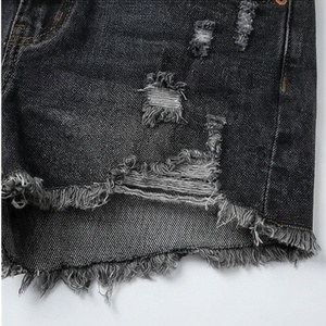 Women <b>Denim</b> Shorts High Waist Breathable Soft Cotton <b>Material</b> Trendy Casual Look Summer Fashion Streetwear Loose Fits - Product Image 6