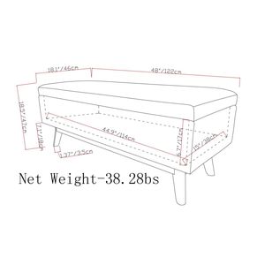 Owen Distressed Saddle Brown Rectangular <b>Storage</b> Ottoman <b>Stools</b> & Ottomans - Product Image 6
