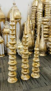 Florero Moderno de Latón Dorado con Diseño Acanalado y Acabado Martillado, Centro de Mesa Decorativo para Hogar, Oficina, Bodas y Diwali - Product Image 5