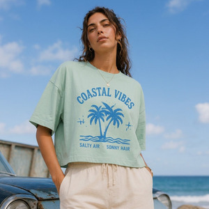 T-shirt ample pour femme en coton peigné respirant et antibactérien, idéal pour un usage décontracté - Product Image 3