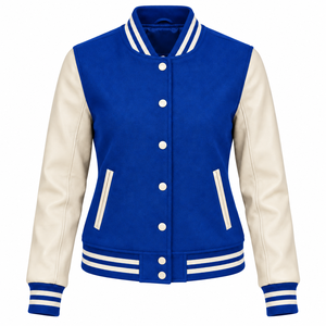 Durable Women Varsity <b>Jacket</b> Hot Selling Anti Wrinkle Breathable Top Trending Women Varsity <b>Jacket</b> with <b>Light</b> <b>Weight</b> - Product Image 1