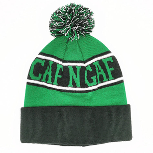 Gorro de Punto Unisex de Invierno con Diseño de Letras Bordadas, 100% Acrílico, Talla Adulto, con la Frase 'Mi Pueblo, Mi Tierra' en Referencia a los Aborígenes - Product Image 4