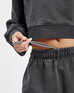 Shorts pour femmes avec logo personnalisé, en coton molletonné, épais, doux, avec poches, vêtements de détente, cargo, short pour femmes - Product Image 2