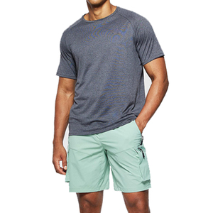 Shorts de sport pour hommes respirants en maille écologique à séchage rapide, taille haute avec cordon de serrage, pour la gym et la course, prix de gros abordable en vrac - Product Image 6