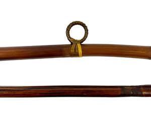 Line Smoked Bamboo Eco-Friendly Vintage Tapestry Hangers 12" Wide Double Loop Style 99 Gold Data Violet 6 <b>Hooks</b> Self-Adhesive - Product Image 1