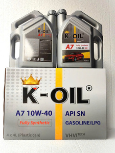 น้ำมันเครื่องสำหรับรถยนต์นั่งส่วนบุคคล K-OIL 5W30/10W40 API SN เกรด A7 - Product Image 3