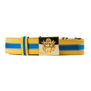 OEM Ceremonial <b>Belt</b> With Gold Metallic Trim <b>Red</b> Woven Webbing And Premium Decorative Buckle For Formal Uniform Accessories - Product Image 5