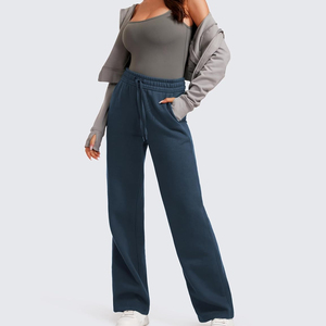 กางเกงลำลองทรงสลิมเอวสูงคุณภาพดีสำหรับผู้หญิง มีกระเป๋า กางเกงขายาวทรงหลวมสบายๆ - Product Image 4