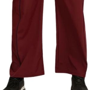 Women's Customized Colors Straight Drawstring Pants Mid Elastic Waistband Fleece Winter Casual <b>Trousers</b> Lightweight Everyday - Product Image 3