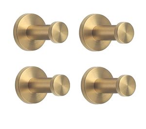 Stainless Steel Single Super Heavy Duty Self-adhesive <b>Wall</b> <b>Mount</b> Hook for Bathroom Kitchen Garage Coat <b>Towel</b> Robe Clothes Holder - Product Image 1