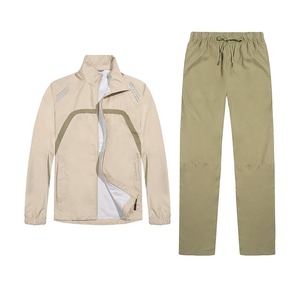 Windproof Casual Terry Windbreaker <b>Set</b> New Stylish Men's Spring Breathable Zipper Jacket Wholesale Custom <b>Set</b> 2026 - Product Image 1