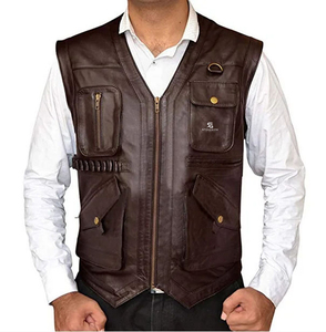 Men's Genuine Leather <b>Vest</b> Adults Wholesale ODM Custom Motorcycle Biker Jacket Sleeveless Vintage Casual Premium Outerwear 2026 - Product Image 1