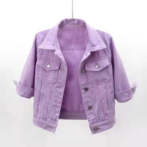 Chaqueta Vaquera Corta de Invierno para Mujer, Tejida, 100% Algodón, de Alta Calidad, con Capucha, Servicio Personalizado OEM - Product Image 1