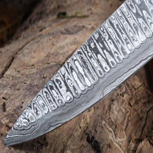 Couteau de chef de qualité supérieure en acier damas argenté avec manche en bois brun naturel et vert turquoise, couteau de cuisine tranchant - Product Image 4