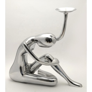 2024 Decorative Body Sculpture <b>Tea</b> <b>Light</b> Holder Luxury Candle Stand Pillar Abstract Sculpture Body Statue Iron Eco-Friendly - Product Image 1