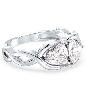 Bague de fiançailles en forme de cœur REYES, nouvelle création, en argent sterling 925, moissanite certifiée GRA, bijoux fins pour femmes, très demandée. - Product Image 3