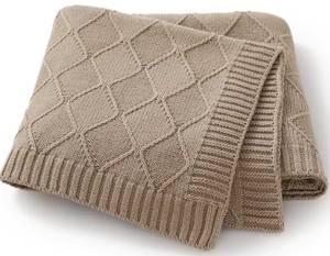 Manta Tejida a Máquina 100% Algodón |   Manta Decorativa Suave de Punto Trenzado para Sofá |   Manta Ligera de Punto de Algodón Estilo Boho - Product Image 5