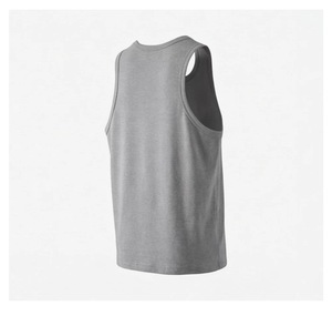 Camiseta sin mangas de punto ajustada para verano, top de tirantes acanalado para gimnasio y culturismo, camiseta sin mangas personalizada para hombre, ropa urbana, yoga - Product Image 6