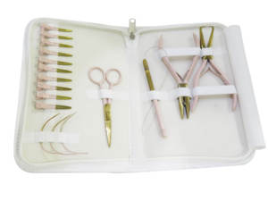 Hair Extension Beading Tool Microlink Hair Extension Pliers for Beads Micro Nano Bead Closer <b>Needle</b> <b>Threader</b> Loop Tool - Product Image 6