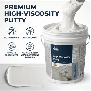 Mastic de finition haute adhérence, durable, pour un remplissage ferme et une surface lisse, matériau de base multi-substrat pour murs, application finale en vrac - Product Image 2