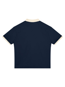 T-shirt décontracté pour homme à logo frontal, coupe oversize, tricoté, couleur unie, 100 % coton respirant - Product Image 3