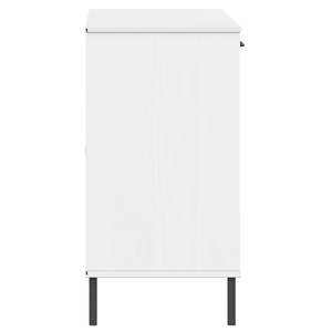 Aparador de Madera de Pino Macizo Blanco y Metal de 44.5 x 15.7 Pulgadas, Pieza de Mueble Única - Product Image 6