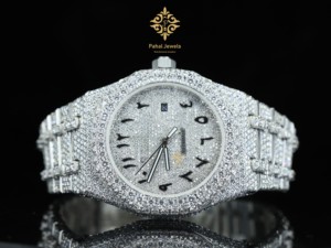 นาฬิกาข้อมืออัตโนมัติ Pahal Jewels ประดับเพชร ตัวเรือนสแตนเลสทรงกลมขนาด 40 มม. หน้าปัดอนาล็อก ดีไซน์หรูหรา แฟชั่นสำหรับทุกเพศ - Product Image 1