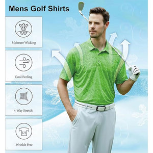 Chemises polo imprimées pour hommes grandes tailles, promotion, tissu à séchage rapide, chemises polo de golf pour le sport, chemises polo en polyester - Product Image 3