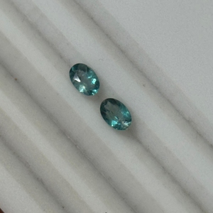 Par de Granidierita Azul Natural, Corte Ovalado, 6x4mm, 0.90Ct, Sin Tratar, de Madagascar, Gema Suelta, Color Intenso, Alta Calidad, Gema Fina Rara - Product Image 4