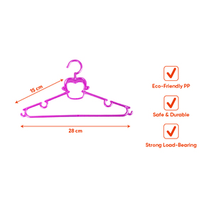 Cintres antidérapants en plastique de 28 cm pour bébés, avec crochets extérieurs, ensemble de cintres pour vêtements d'enfants, pour chambre d'enfant, placard, buanderie, magasin de vêtements - Product Image 3