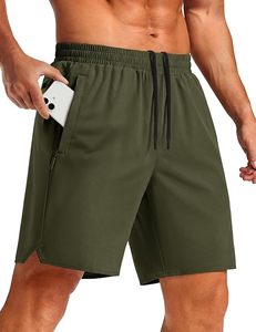 Men's Solid Olive Green Polyester/Cotton Canvas Quick Dry Drawstring <b>Shorts</b> Side Pockets Casual Workout Wear High Street Style - Product Image 4