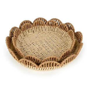 ถาดเสิร์ฟ ชุด 2 ชิ้น ถาดกระดาษทรงกลมตกแต่ง ผลิตในเวียดนาม ราคาขายส่ง - Product Image 6