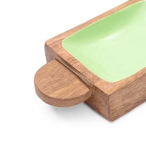 ถาดเสิร์ฟไม้สี่เหลี่ยมลายไม้โบราณเป็นมิตรต่อสิ่งแวดล้อมพร้อมของตกแต่งพิเศษ3ขนาดตามสั่ง - Product Image 4