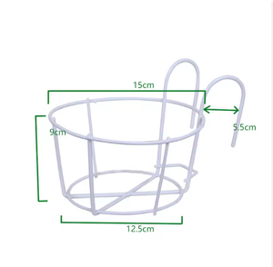 Soporte Metálico para Macetas Colgantes, Cesta para Plantas en Barandilla de Balcón, Soporte de Hierro para Plantas, Estante para Macetas de Jardín Exterior - Product Image 3