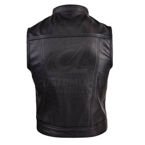 Unique Style <b>Men</b> <b>Leather</b> <b>Vest</b> Premium <b>Leather</b> Material Lightweight Comfortable Design For Urban Fashion Wears - Product Image 3