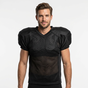 แผ่นรองไหล่ฟุตบอลแบบรัดกล้ามเนื้อสีดำสำหรับผู้ชาย |   เสื้อเกราะกีฬาป้องกันน้ำหนักเบา |   ชุดฝึกซ้อมทีมแบบกำหนดเอง - Product Image 1