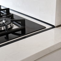 Bande d'étanchéité noire en PVC pour évier de cuisine 22 mm 3,2 m, ruban de calfeutrage étanche pour bord de comptoir