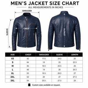 Veste en cuir pour homme de qualité supérieure, élégante et stylée, coupe classique, style automne - Product Image 5