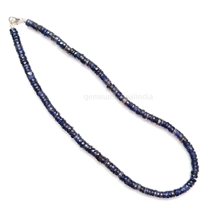 Natural Iolite Faceted Heishi Tyre Gemstone <b>Necklace</b> <b>Opal</b> Beaded <b>Necklace</b> For Girls Women Handmade Jewelry From Manufacturer - Product Image 2