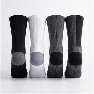 Crew <b>Socks</b> Solid Color Cotton Breathable Men Women Daily Wear Spring Season Adult Regular Fit Knitted <b>Socks</b> - Product Image 2