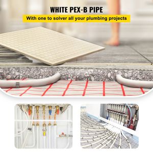 Tubería PEX B Blanca de 1 Pulgada x 500 Pies, Sin Barrera de Oxígeno, Flexible, para Agua, Drenaje de RV, Manguera de Plomería, Tuberías y Mangueras de Plástico - Product Image 2