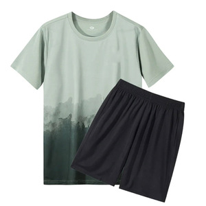 Ensemble de t-shirts et shorts unisexes de haute qualité, personnalisés, été, 300 g/m², deux pièces, streetwear, décontracté, vêtements pour hommes, shorts, t-shirts - Product Image 3